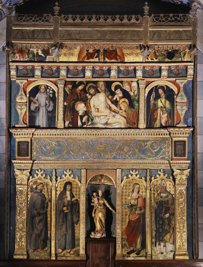 Retable du Précurseur (1524), église paroissiale Saint-Jean-Baptiste, Villars-sur-Var. Cliché M. Graniou.