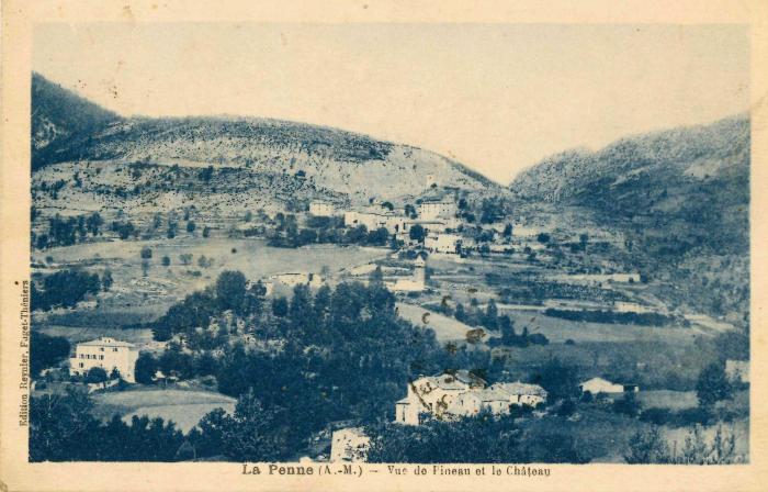 La Penne (A.-M.) - vue de Pineau et le Château