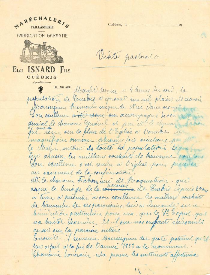 [Visite pastorale]