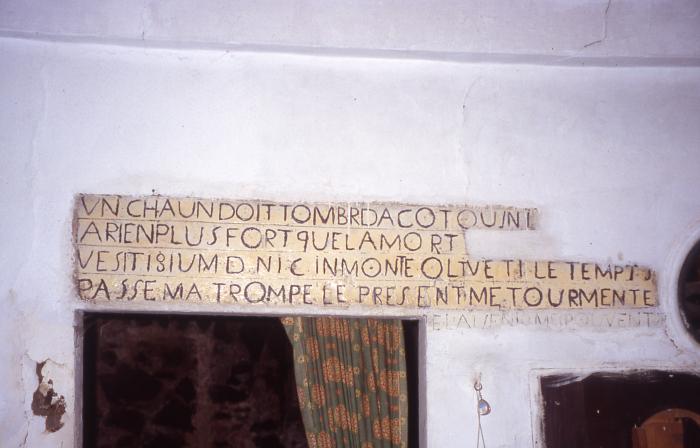 Intérieur de la maison seigneuriale - devise