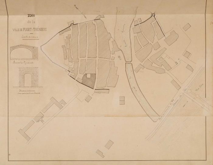 Plans du Couvent des Augustins de Puget-Théniers (1822) - collection Jean-Paul Baréty