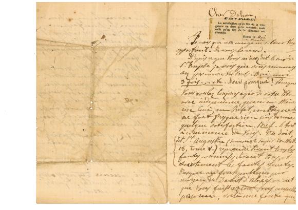 [Lettre du curé Pelligrini à Fortuné Dahon, cultivateur]