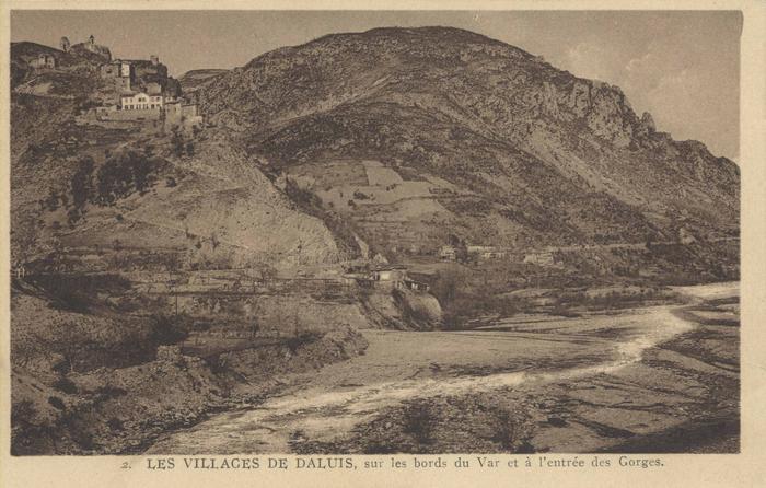 2- Les villages de Daluis sur les bords du Var et à l'entrée des gorges