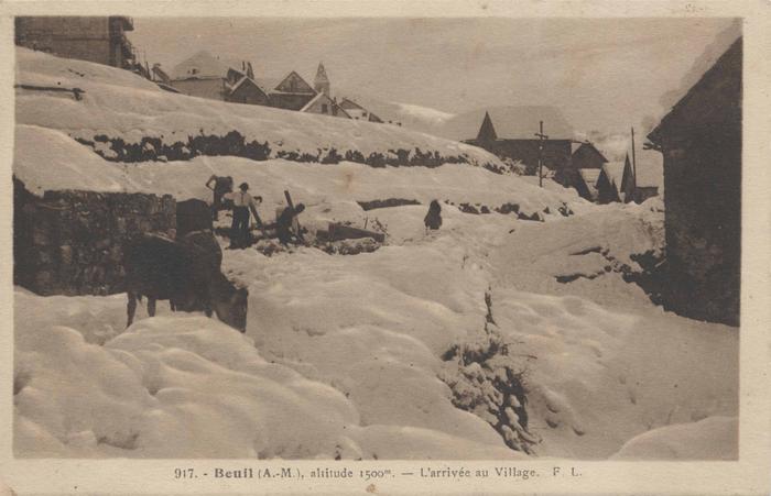 917. - Beuil (A.-M.) - 1500m - l'arrivée au village