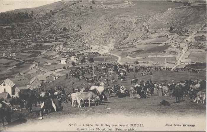 N°8 - Beuil - Foire du 9 septembre 1904 - quartier noubion, Péone