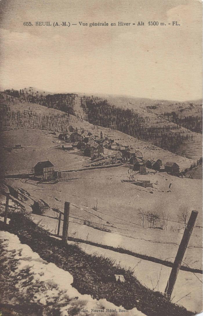 655. Beuil (A.-M.) - alt 1500 m - vue générale en hiver