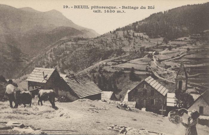 19. Beuil pittoresque - battage du blé (alt. 1450m)