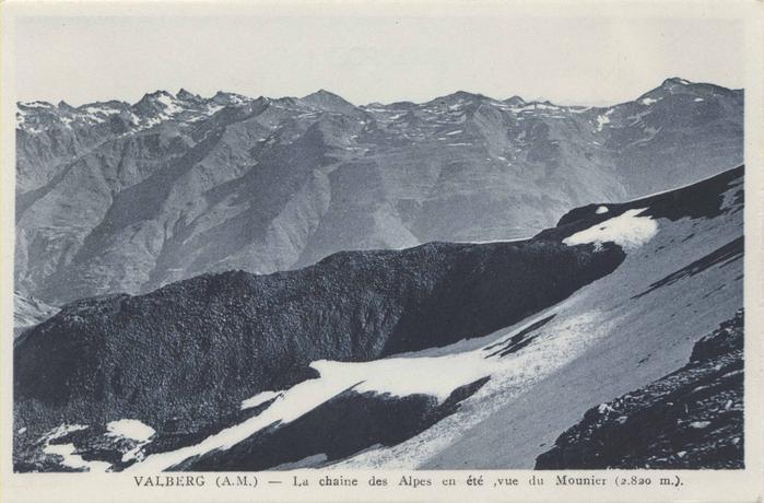 Valberg (A.M.) - la chaîne des Alpes en été, vue du Mounier (2820m)