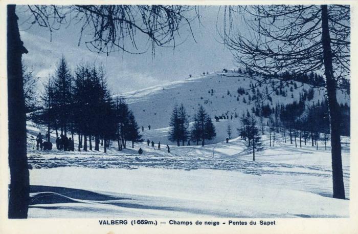 VALBERG (1669 m.) - Champs de neige - Pentes du Sapet