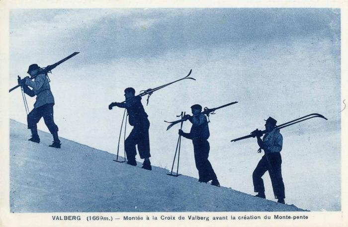 VALBERG (1669m.) - Montée à la Croix de Valberg avant la création du Monte-pente 