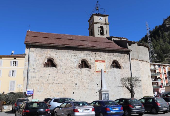 église Notre-Dame-de-l'Assomption, Puget-Théniers. Cliché : Thomassin, Philippe, Roudoule, écomusée en terre gavotte, mars 2019.