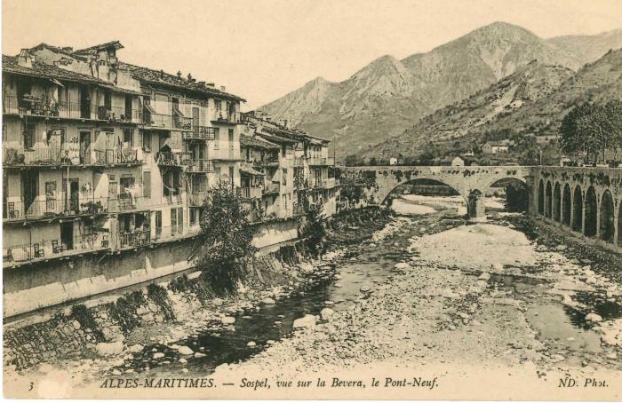 ALPES-MARITIMES. - Sospel, vue sur la Bevera, le Pont-Neuf. ND. Phot.