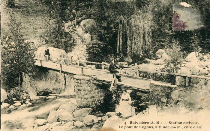 4 Belvedère (A;-M.) - Station estivale. Le pont de Cognas, altitude 950m., cnre d'air